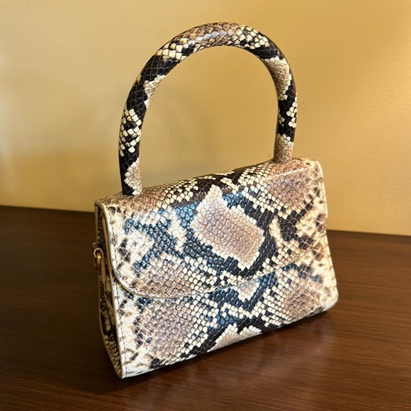 By Far Python Print Mini Top Handle Crossbody Bag - Picture 5 of 8